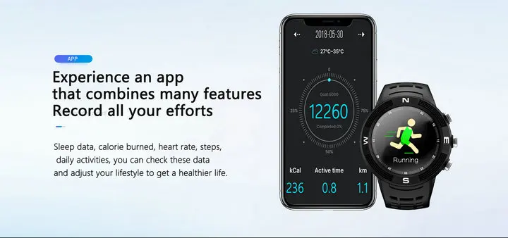 F18 Color Screen Smartwatch Sports IP68 Waterproof Call Message Reminder Pedometer Sleep Monitoring Smart Watch Android(Black)  (9)