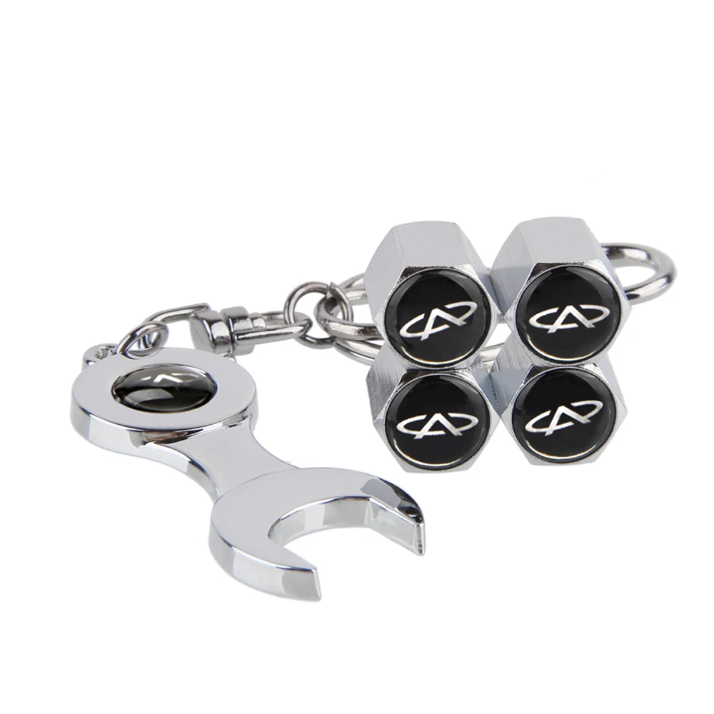 

Car Tyre Valve Cap Trunk Wheel Cover With Wrench KeyChain For Chery E3 eQ X1 QQ3EV 3X E5 A1 V5 ARRIZO 3 5 7 A3 Tiggo 3 5 7