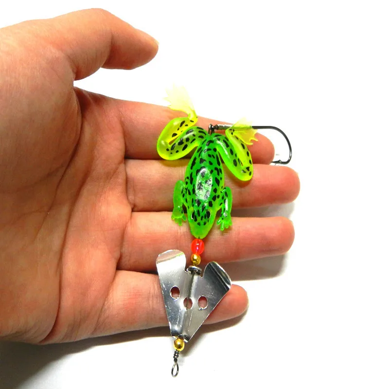 Bass Fishing Lure Rubber Frog Wobblers Spinner Artificial Bait for Winter CrankBait Tackles