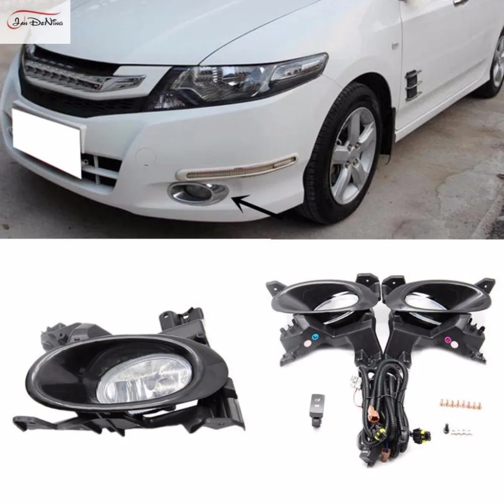 JanDeNing Автомобильные противотуманные фары для Honda City 2008-2011 галогенные лампы H11-12V 55 Вт передние противотуманные фары бампер лампы комплект