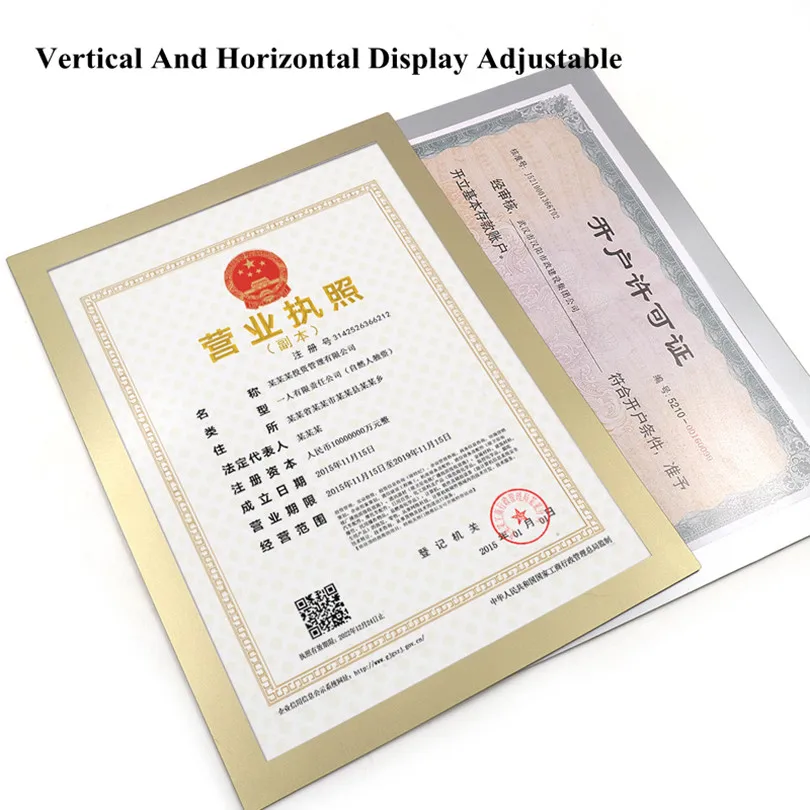 5 packs A3 Glass use double side display magnetic self-adhesive PVC frame certificate documents holder poster frame