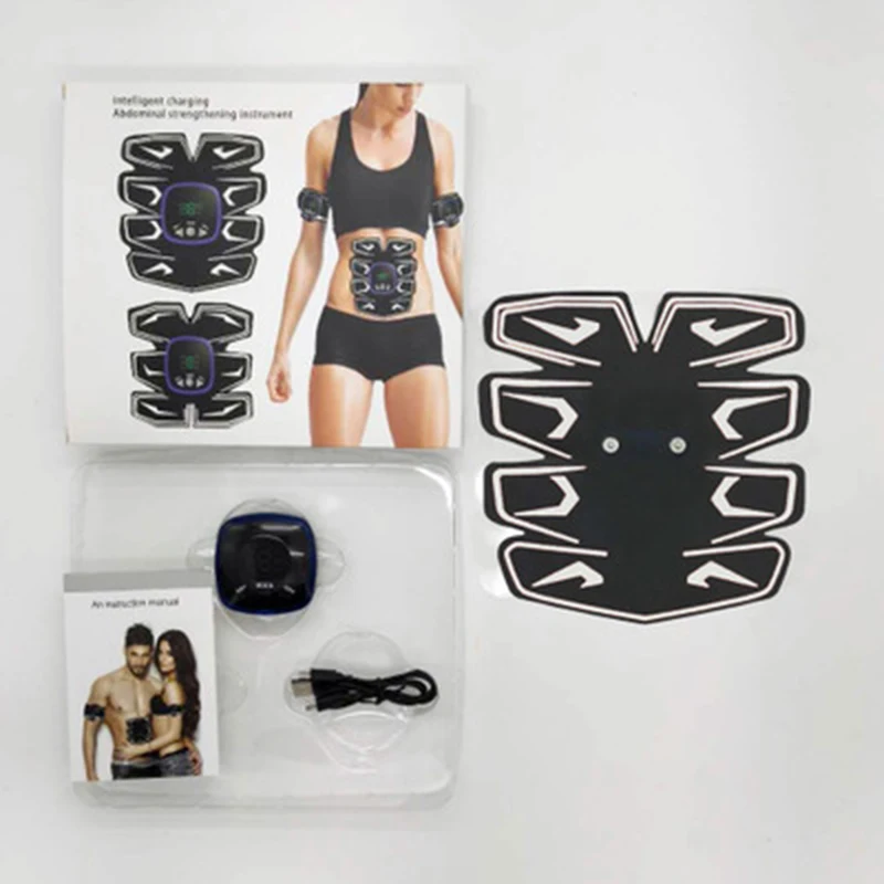 Rechargeable Abdominal Muscle Stimulator Trainer With Display Sport Press Absence Gym Equipment Fitness Apparatus EMS Abdominal