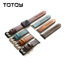 TOTOY Handmade Italian Leather For Iwatch Watchbands,Burnish Leather 42MM Apple Watch Men's Strap,Fast Shipping TOTOY Handmade Italian Leather For Iwatch Watchbands,Burnish Leather 42MM Apple Watch Men's Strap,Fast Shipping