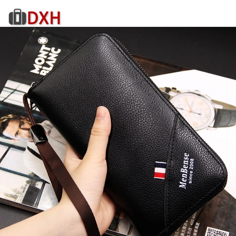 

Luxury New Men's Wallet Long Large Capacity Multi Function Wallets 2019 New DXH Business Small Handbag Money Bag Clutch Purse