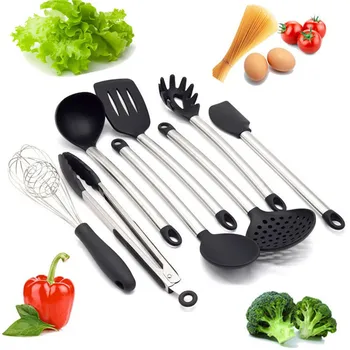 

Kitchen 8 Piece Cooking Utensils Nonstick Non-Stick Heat Resistance Silicone Utensil Set Silicone Kitchen Dining Tools