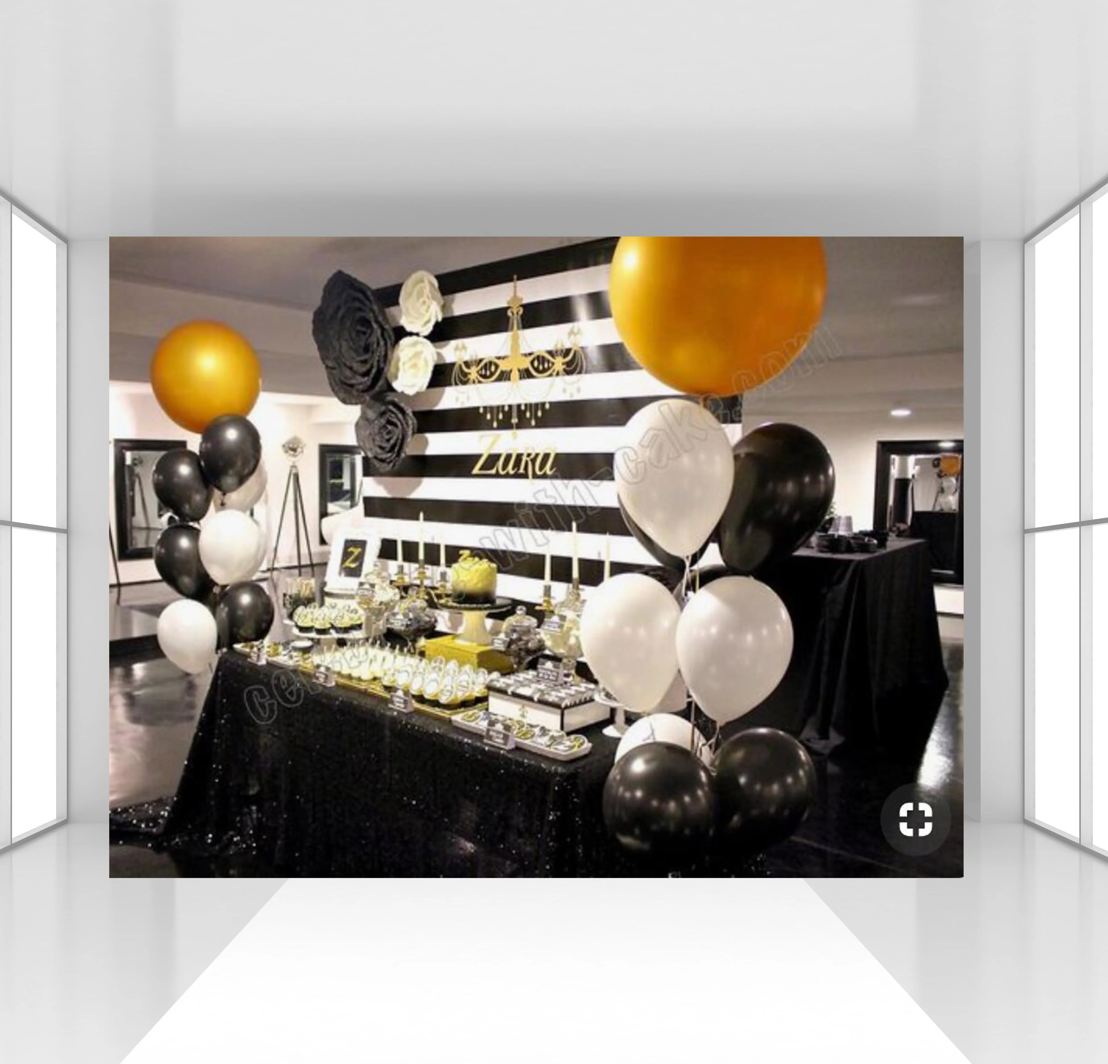 

black white striped backdrop personalized birthday party backdrop photocall dessert table Decor custom photography background
