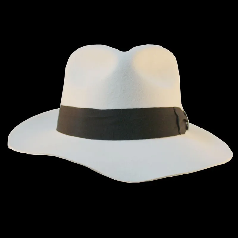 WOW 2 шт Майкл Джексон белые и черные шляпы «Fedora» гладкие Criminal& Billie Jean классические Fedora с именем