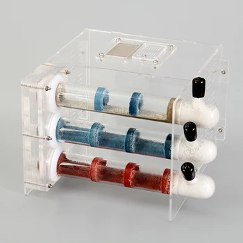 

3Pcs Concrete Bright Bamboo Colorful Glass Tubes Transparent Ants Nest Castle Workshop Kids Science Class Abservation DIY Toys