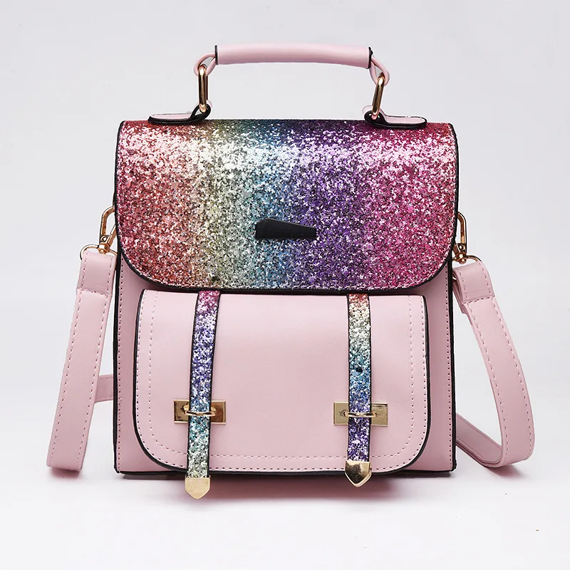 

female 2018 new fashion student bags Korean sequin travel bag trend bags shoulder bag