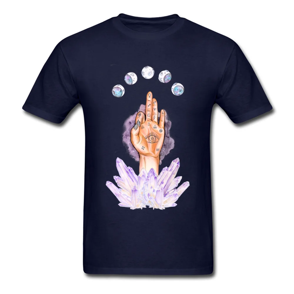 Astral Hand T Shirt 2018 New Fashion Crewneck Crazy Short Sleeve 100% Cotton Men T-shirts Printing T-shirts Drop Shipping Astral Hand navy