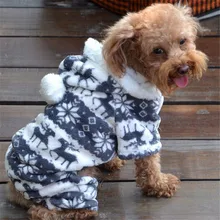 Zero 1PC Pet Dog Warm Clothes Puppy Jumpsuit Hoodie Coat Doggy Apparel