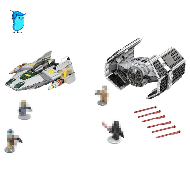 

StZhou Lepin Vader Tie Advanced VS A-wing Starfighter 722 Pcs Mini Bricks Set Sale Star Wars Building Blocks Toys For Children