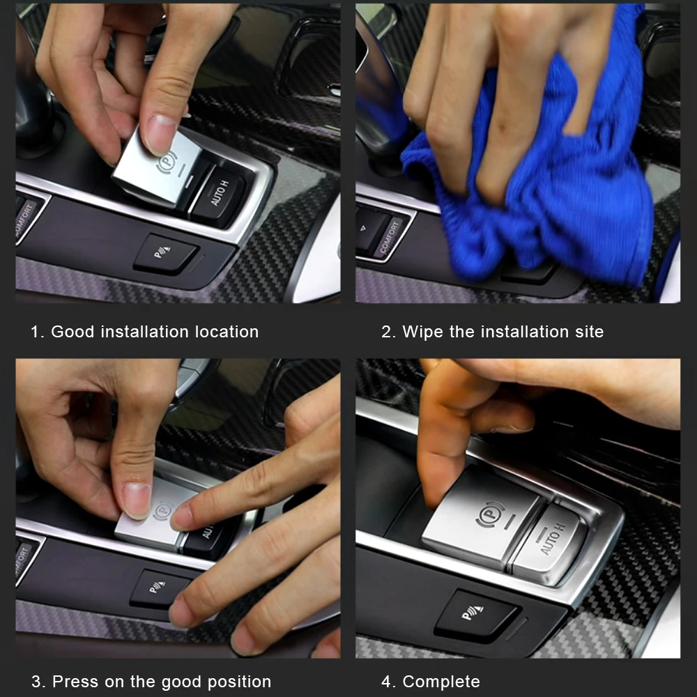 cheap ABS Black Car Switch Button Cover For BMW F10 F07 F01 X3 525 530 F25 F26 F06 X5 F15 X6 Car Interior Mouldings Car Accessories