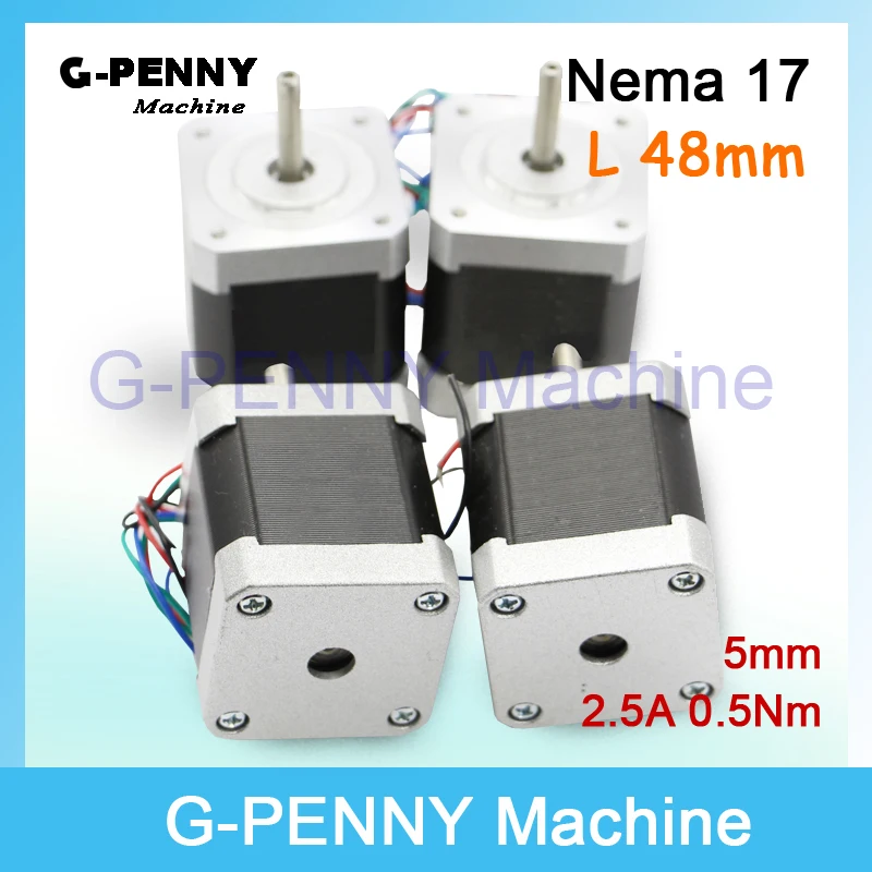 Распродажа! 4 шт. NEMA17 CNC шаговый двигатель 42x48 мм для продажи 0.5N.m cnc шаговый двигатель 2.5A 75 Oz-in для 3D принтера