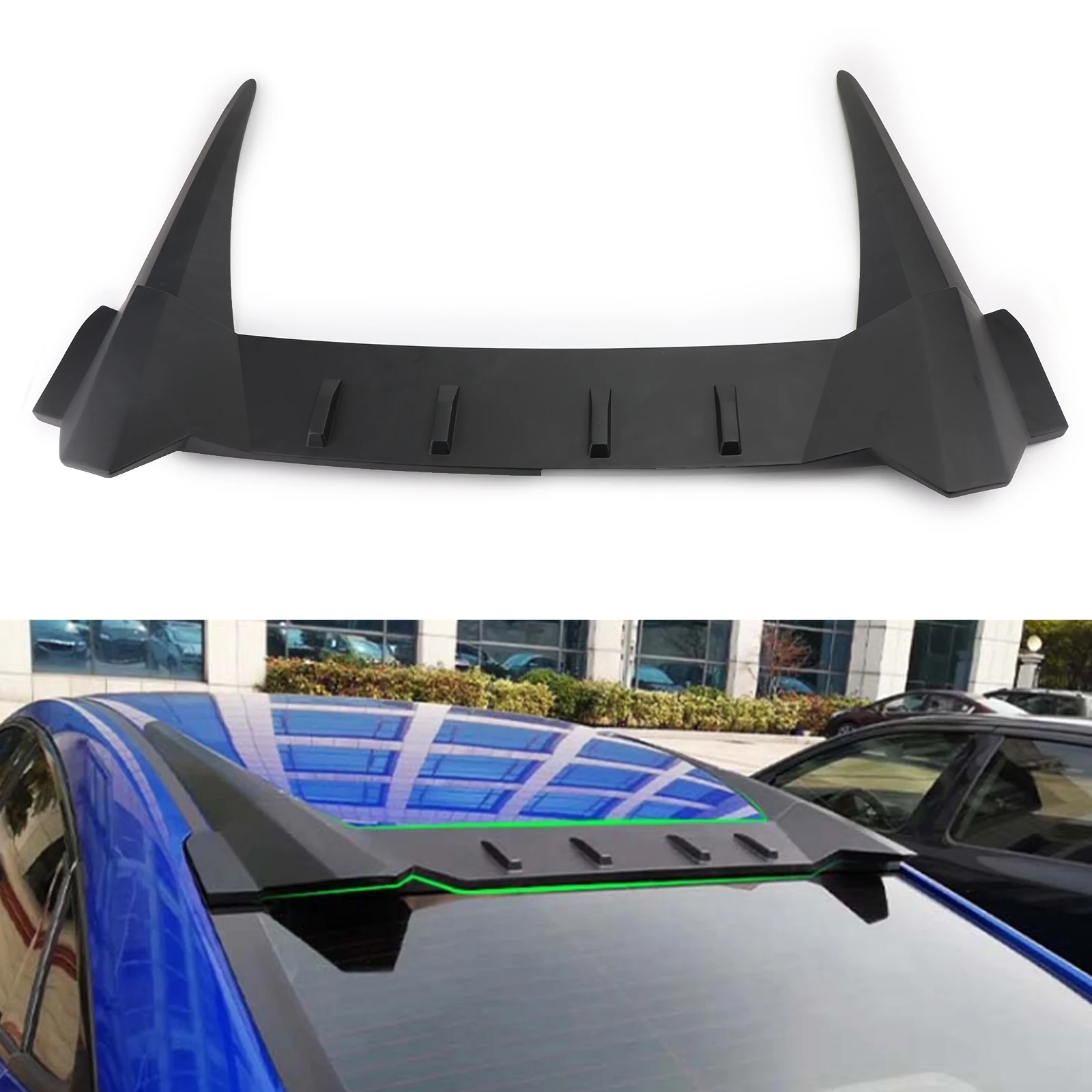 

Areyourshop R style Rear Roof Cover Spoiler Wing Diffuser For HONDA CIVIC 16-18 10th Sedan Rear Roof Spoiler Wing Car Parts