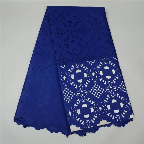 

2018 Popular African Lace Fabric with New design laser cut cotton fabric for Party Dress for women retail free shipping -30