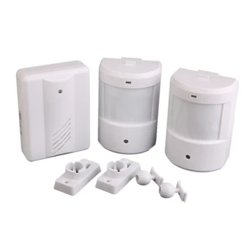 

Entry Door Alarm Chime Doorbell Wireless with IR Monitor 2 Sensors Detector