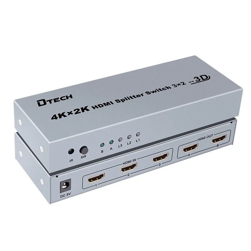 

DT-7432 HDMI4K HD switcher three in two out HDMI4K switch HDMI splitter 3D