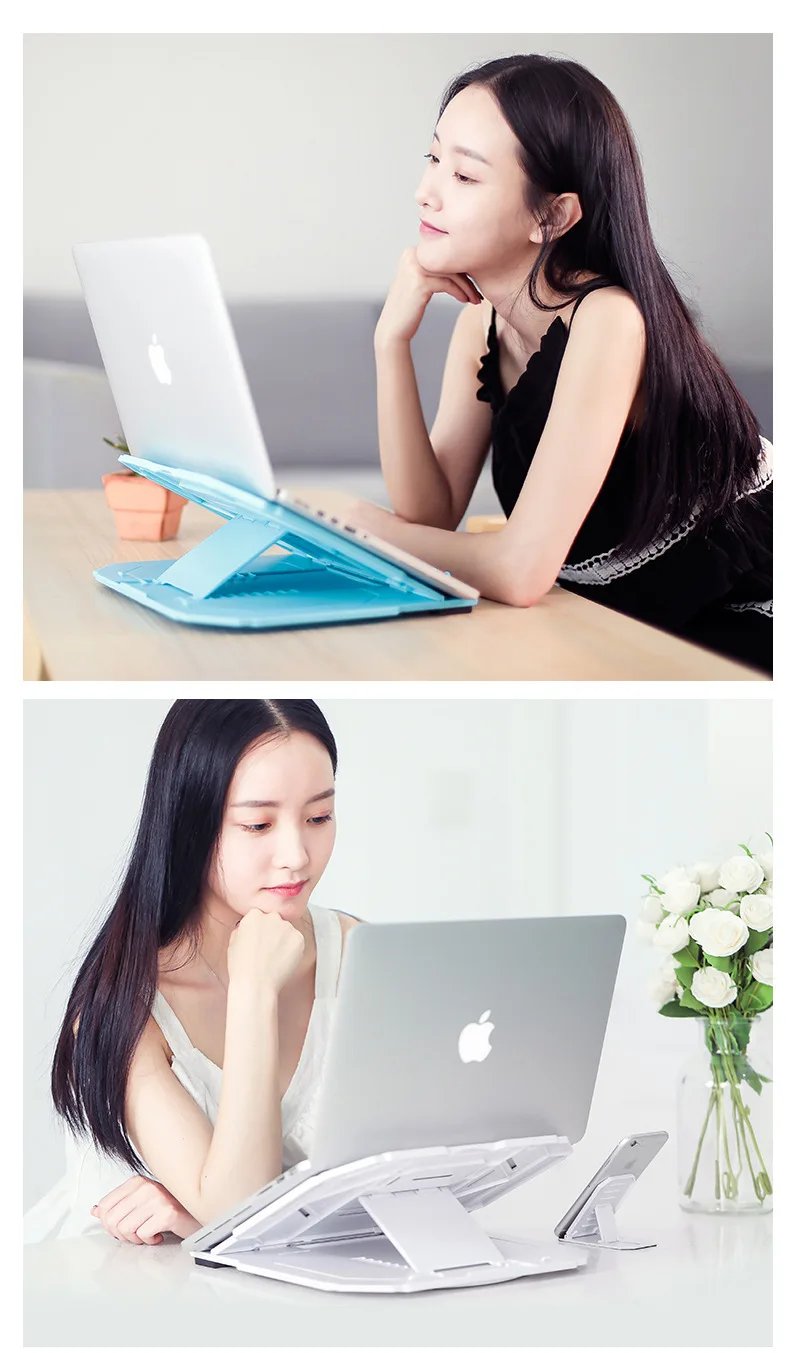 Laptop Stand Tablet Stand Desk Universal for Apple MacBook Air Pro 11-17 inch Folding Adjustable Holder support Office Notebook (10)