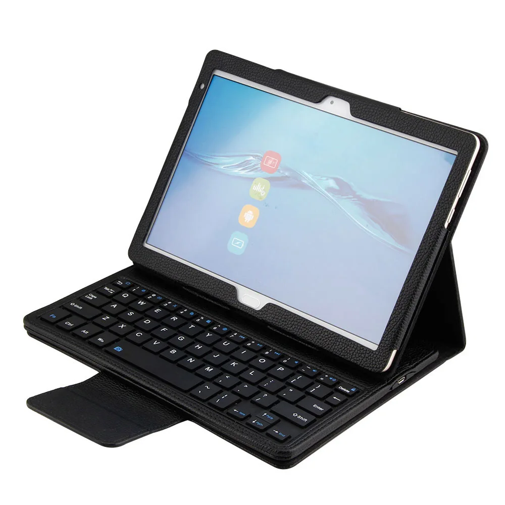 

Removable wireless Bluetooth Keyboard + PU Leather Case For Huawei MediaPad M3 Lite 10.1 inch