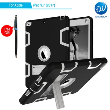 

DWAYBOX For Apple New iPad 9.7 (2017) A1822 A1823 3 In 1 Absorption Hybrid Combo Shockproof Protective Cover Case With Stand