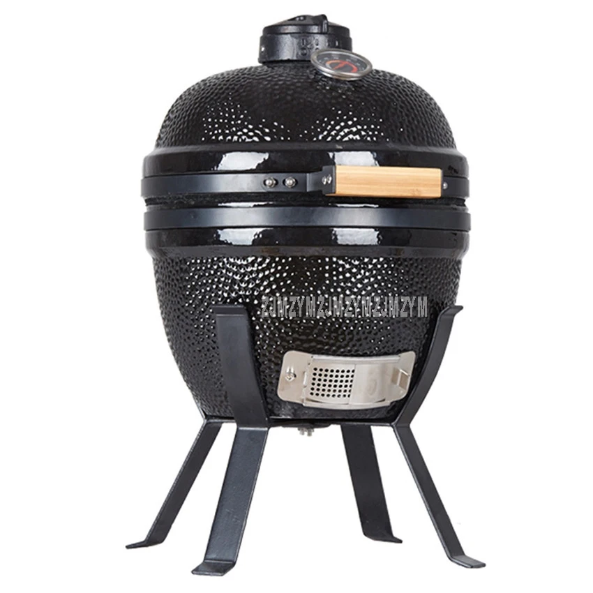 TQ0014 14 inch Egg Shape Mini Ceramic BBQ Grill With Lid Charcoal Stove