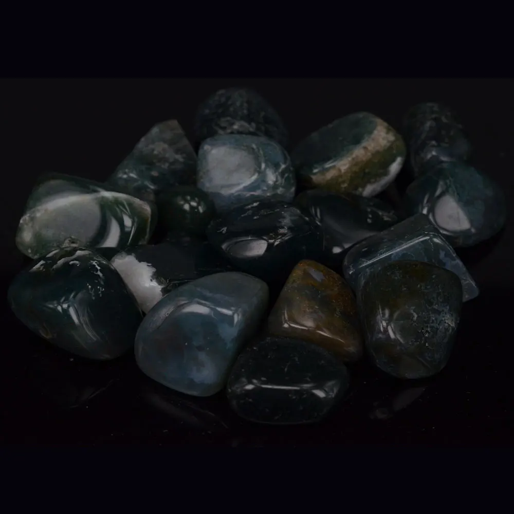 

500g/lot Natural Moss Agate Crystal Gem Stone Freeform Tumbled Stones Feng Shui Chakra Healing Reiki Stone