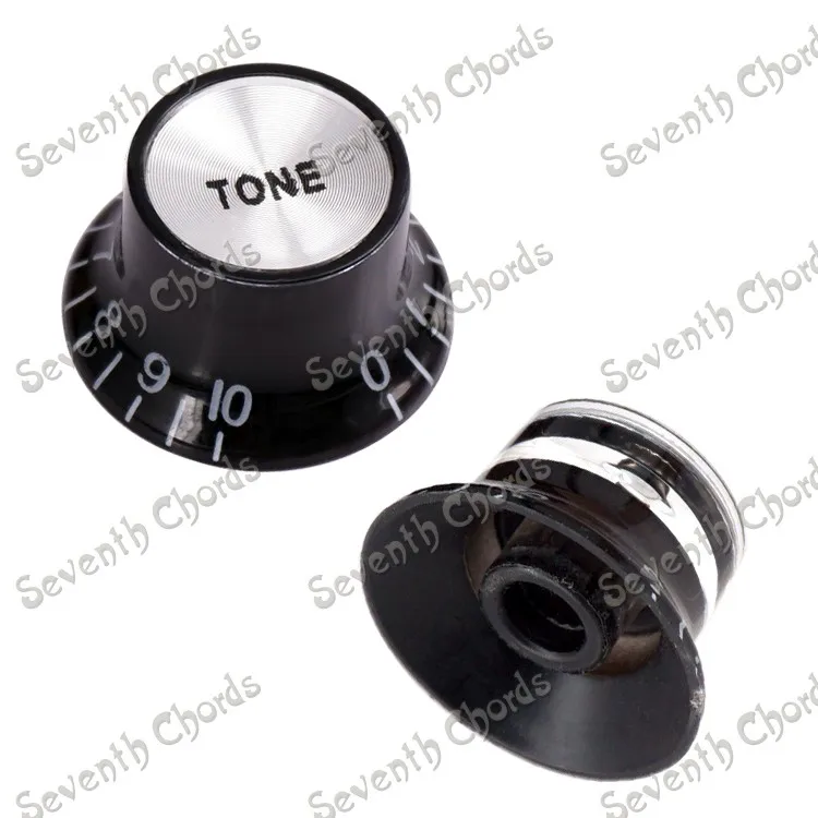High quality black aluminum sheet electric guitar volume knob/timbre button/tone potentiometer