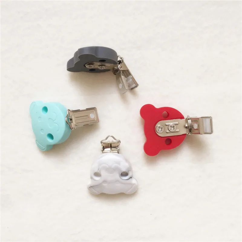 Chengkai 10pcs BPA Free Silicone Bear Clips DIY Baby Pacifier Bear Chupetero Chain Craft Clip Nurse Toy Gift Accessories