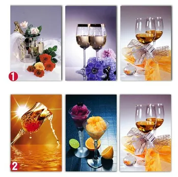 

QIANZEHUINeedlework,DIY printing Florid glass painting Cross stitch, Fruity wine For Embroidery kits Cross-Stitching
