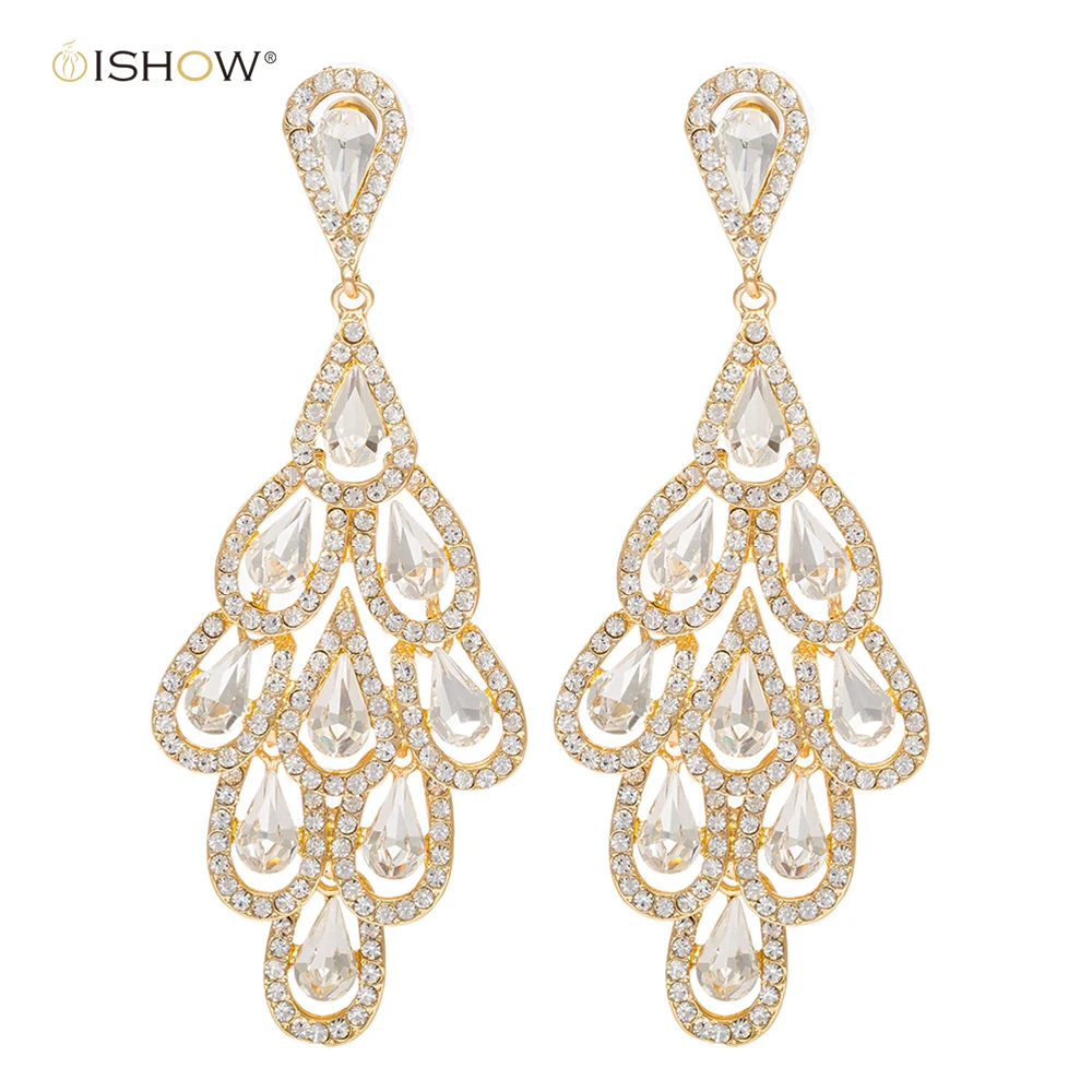 Austria Crystal Drop Earrings For Women Pendientes Crystals Drops