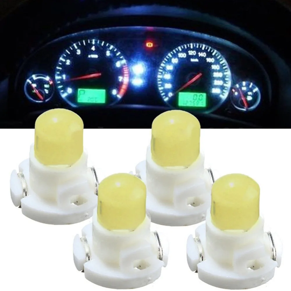 4pcs T4 COB Car LED New Wedge Dashboard Instrument Panel Lights Car