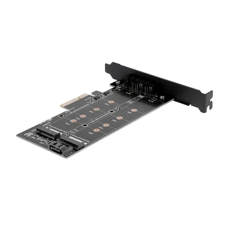 M.2 NGFF+ NVME адаптер sim-карта, двойной 12V+ 3,3 V напряжение PCI-E 4X NGFF адаптер карты b-ключ+ М-ключ для m2 2230/2242/2260/2280