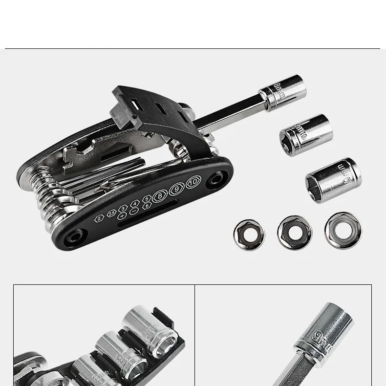 Набор инструментов для ремонта велосипеда Rockbros 16 в 1, набор отверток с шестигранной спицей, набор инструментов для горного цикла, Наборы инструментов черного цвета