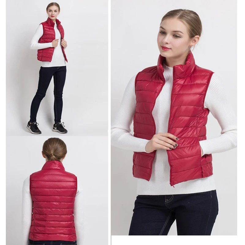 gilet col montant zippé femme