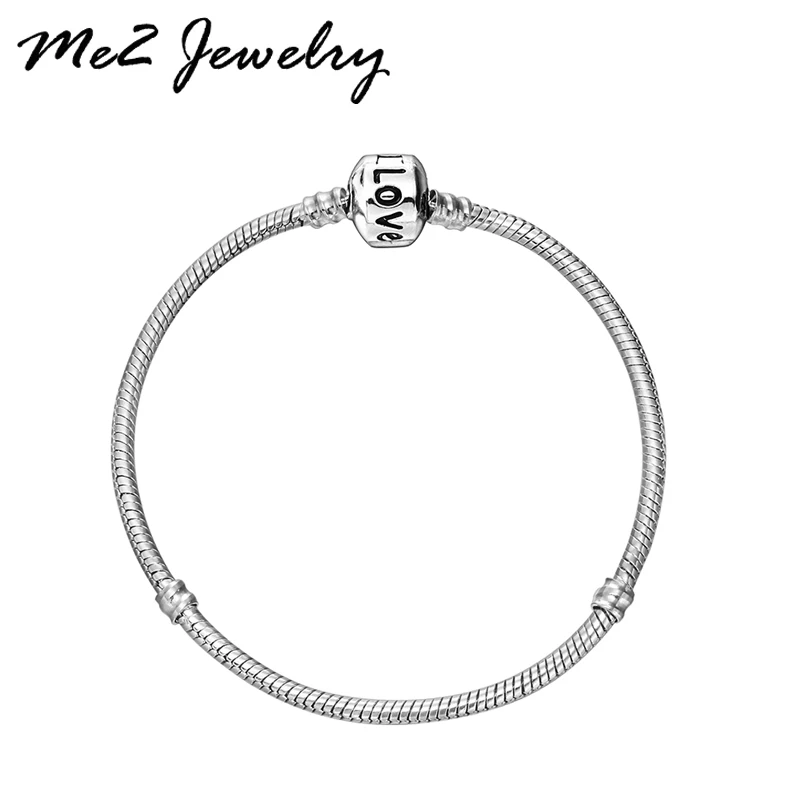 

Silver Snake Chain Bracelets European Charm Bead Fit Pan Bracelet Bangles For Women Jewelry Men Gift Pulseras mujer