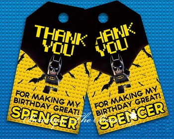 

Customized Personalized Batman Thank You Tags Superheroes Gift Favor Tags The Avengers Thank You Tags Birthday Party Decorations