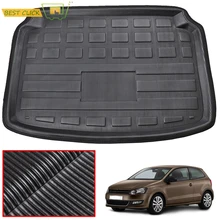 Подходит для VW Защитные чехлы для сидений, сшитые специально для Volkswagen Polo 2010- хэтчбек коврик для багажника задний багажник коврики Грузовой лоток на коврике арабских цифр 2011 2012 2013