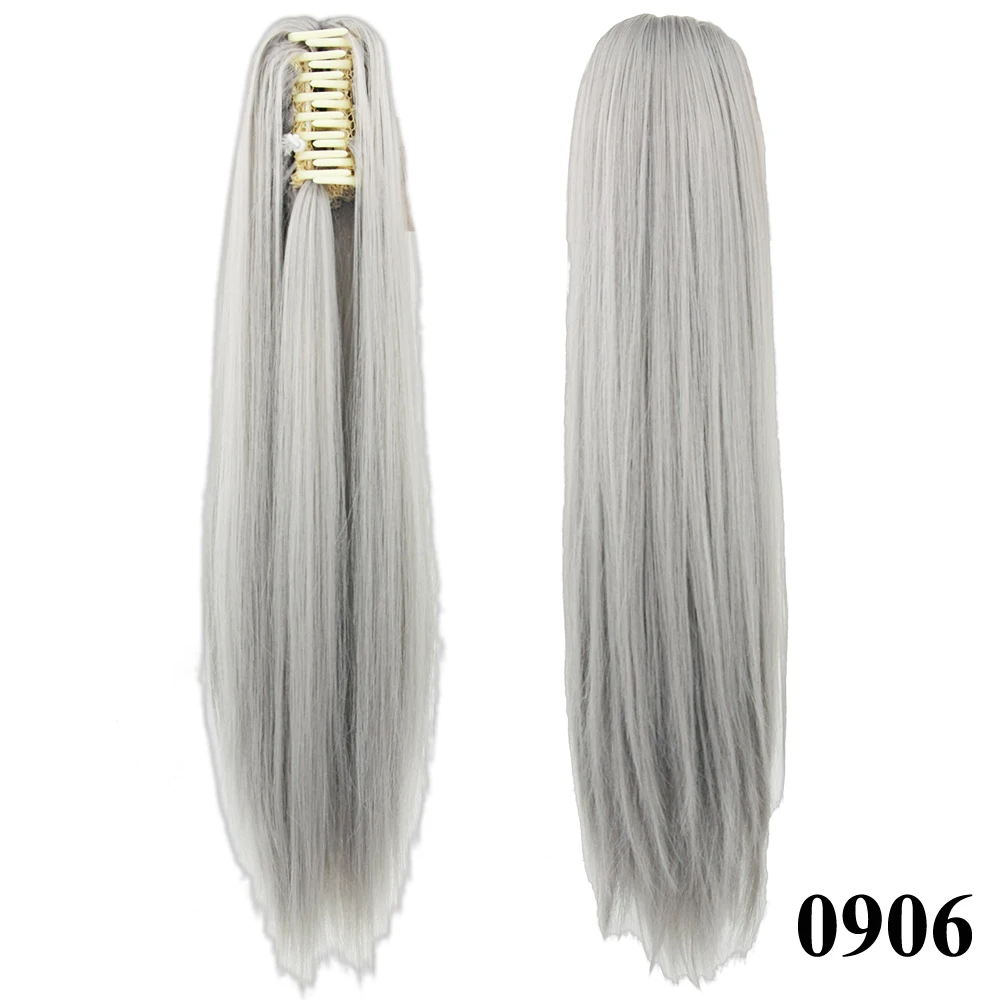 Long Straight Synthetic Hair Claw Ponytail Hairpiece Clip In Pony Tail Hair Extension Headwear Accessories for Women