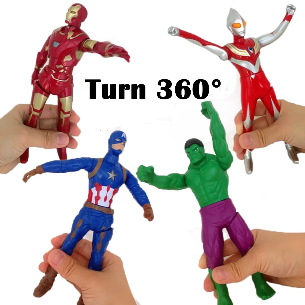 

Action Figure Super Heroes Marvel Avengers Legends Anime Figure Iron Man Ultraman Captain America Hulk One Piece Toys for Boys