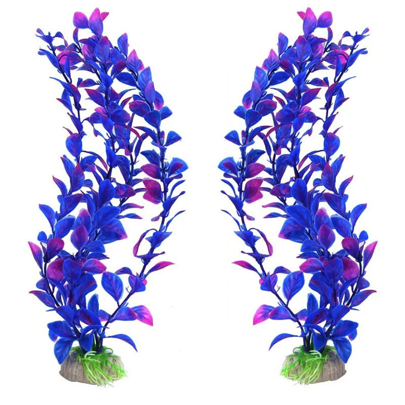 Fish Tank Decorations Aquarium Plastic Plant Artificial Simulation Water Plants 25cm