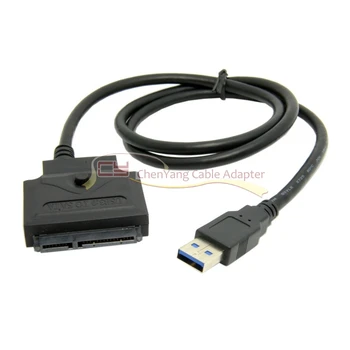

22Pin SATA to USB 2.0 3.0 Data Power Adapter Cable for PC Lap top 2.5" 3.5 inch HDD Hard Disk Driver Black 50cm