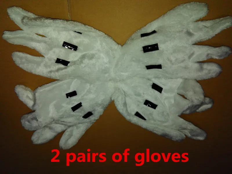 BING RUI CO Минни Маус перчатки и обувь талисман костюм головной вентилятор и Миньоны специальный вентилятор и холодный жилет - Цвет: Two pairs of gloves