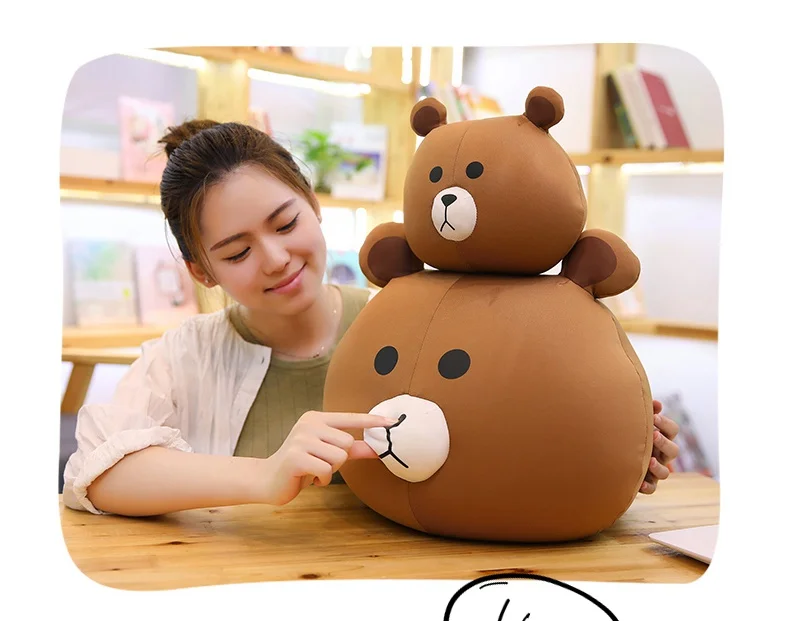 20 см/40 см/60 см Kawaii Rilakkuma& Kumamon& Bear, плюшевая подушка, мягкая мультяшная подушка в виде животных, пенные частицы, медведь, мягкая кукла, диванная подушка, подарок