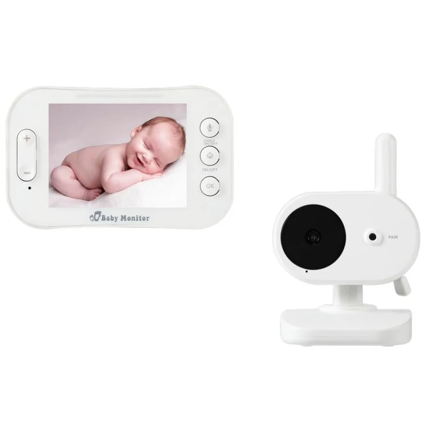 

babykam monitor para bebe 3.5 inch LCD baterial eletronica IR Night Vision Intercom Temperature Sensor Lullabies