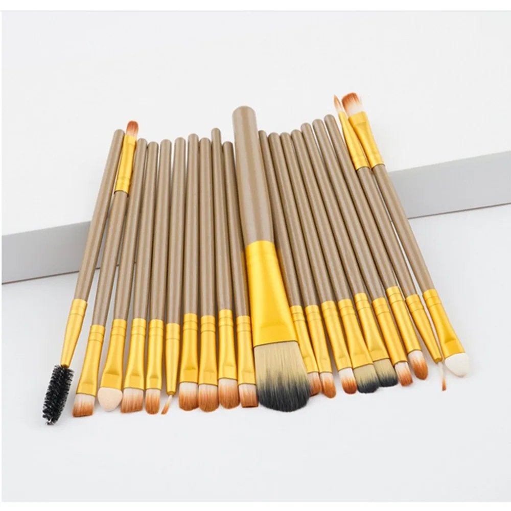 

1/20pcs Professional Makeup Brushes Eyeshadow Powder Brush Set Cosmetic Makeup Brushes Tool With Leather Case Fashion