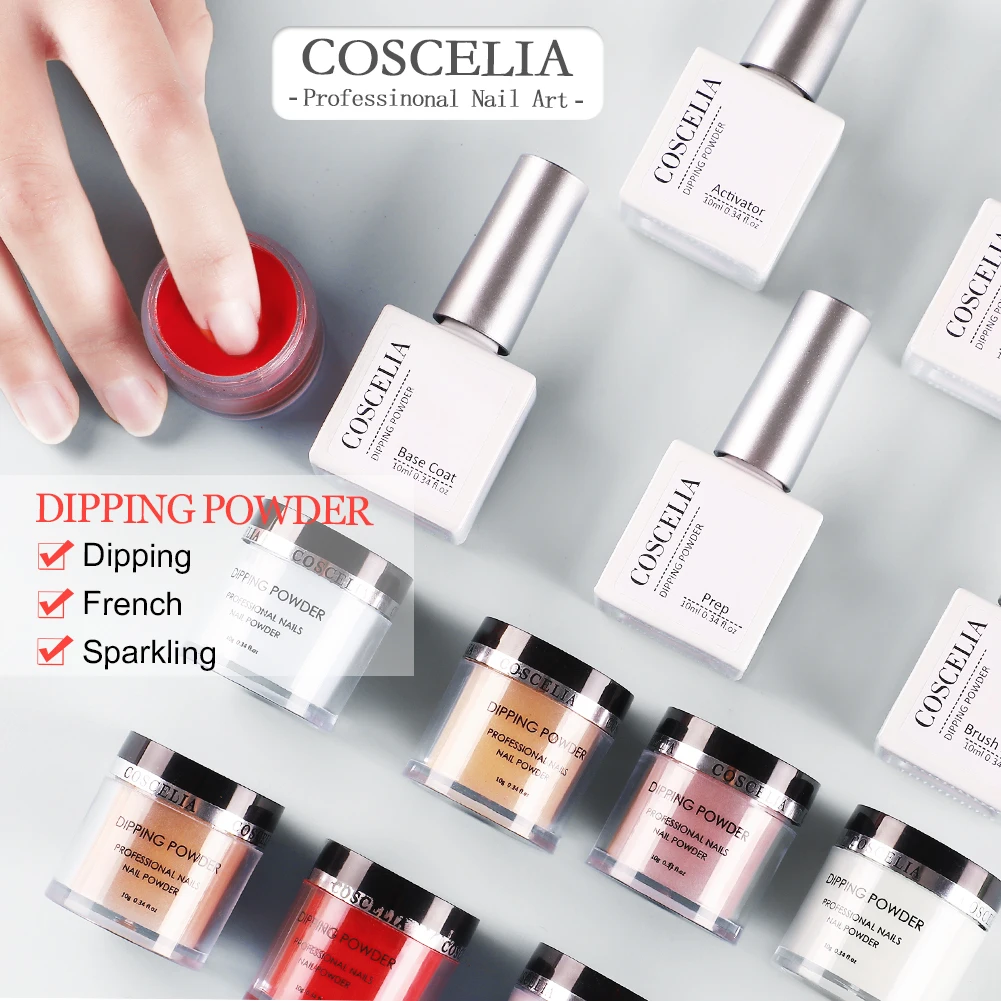 

COSCELIA Dipping Powder Full Set For Manicure Acrylic Nail Kit Tools For Manicure For System Powder Decoration Kit