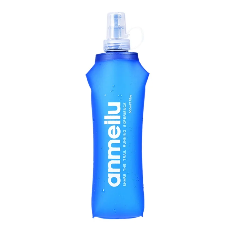 250/500 ML Water Bottle Bag TPU Lightweight Portable Detachable Mouth Folding Soft Travel Kettle Outdoor Climbing Running Hiking
