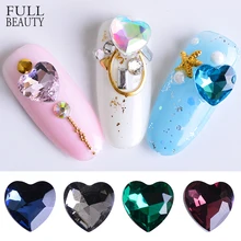 Полный Красота на День святого Валентина с украшением в виде кристаллов Стразы Подвески DIY бокал для шампанского Монтана сердце камни для дизайна ногтей Стекло Настенный декор Смешанный 10 шт./упак. CH011