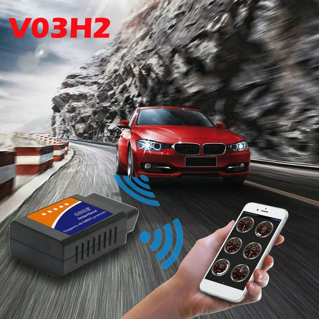 Франшиза V03H2 Автомобильный сканер OBDII Bluetooth 2,0 Авто тестер диагностические инструменты для Android#0529